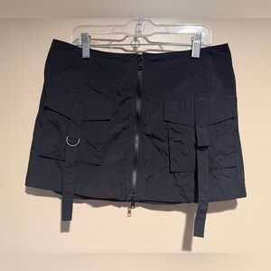 Oak + Fort ultra Mini Cargo Skirt Womens zipper front Grunge y2k style